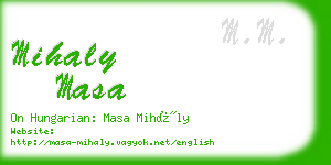 mihaly masa business card